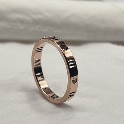 Digital Titanium Steel Niche Advanced Sense Trend Diamond Rings