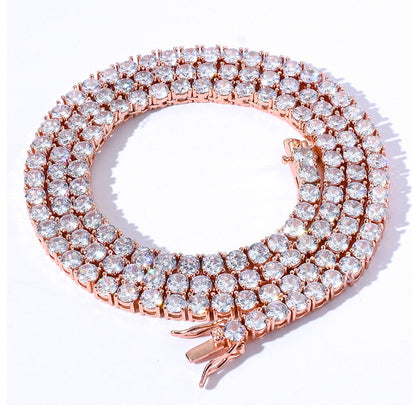 Men's Hip Hop Tennis Chain Single Row Necklaces