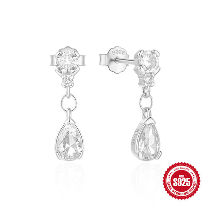 Lux Diamond Water Drop Ear Elegant And Rings