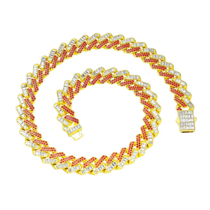 Men's Personalized Diamond Full Cuban Link Chain Necklaces