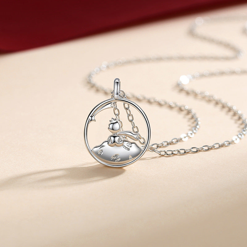 Women's & Men's & And Rose Couple One Pair Valentine's Necklaces