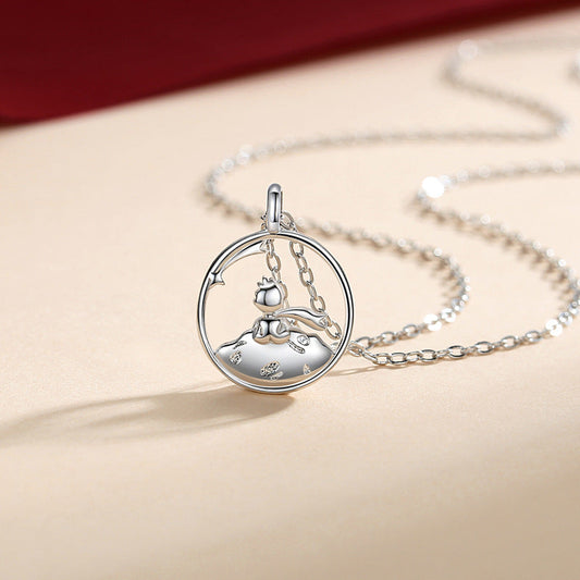 Women's & Men's & And Rose Couple One Pair Valentine's Necklaces