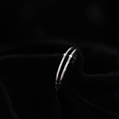 Sier Mini Zircon Simple Rhinestone Fashion Rings