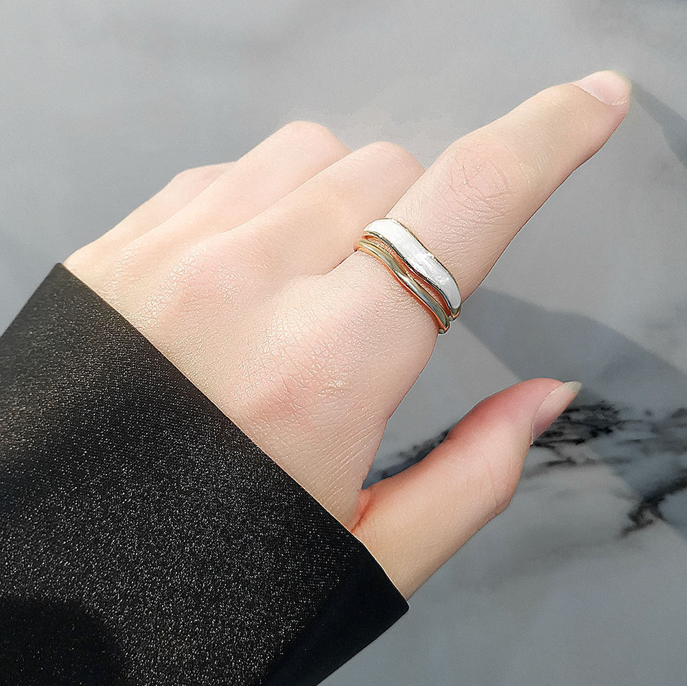 Epoxy Design Cold Wind Index Finger Tide Rings