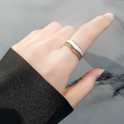 Epoxy Design Cold Wind Index Finger Tide Rings