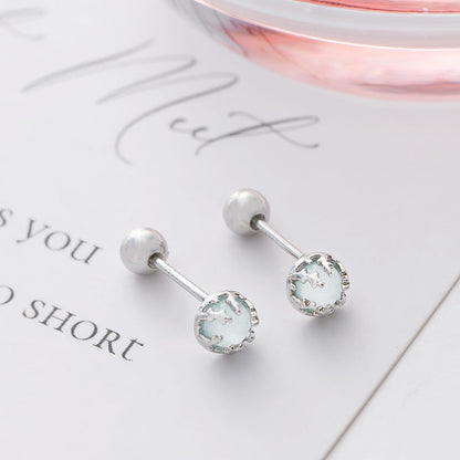 Women's Beautiful Simple Color Moonstone Exquisite Fashion Earrings