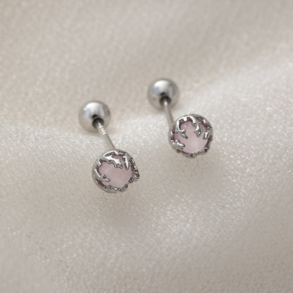 Women's Beautiful Simple Color Moonstone Exquisite Fashion Earrings