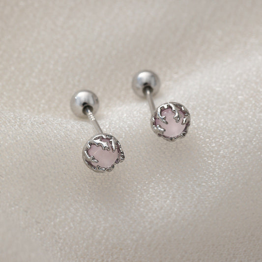 Women's Beautiful Simple Color Moonstone Exquisite Fashion Earrings