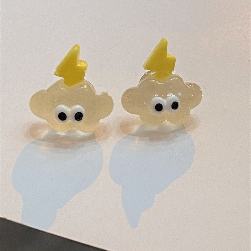 Women's Cute And Compact Lightning Jelly Niche Earrings