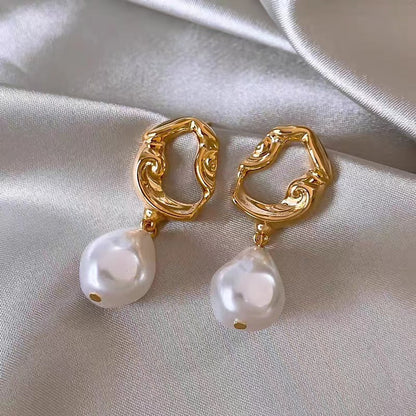 Lava Irregular Light Luxury Personality Baroque Earrings