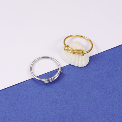 Stainless Steel Coil Gold Titanium Personality Rings