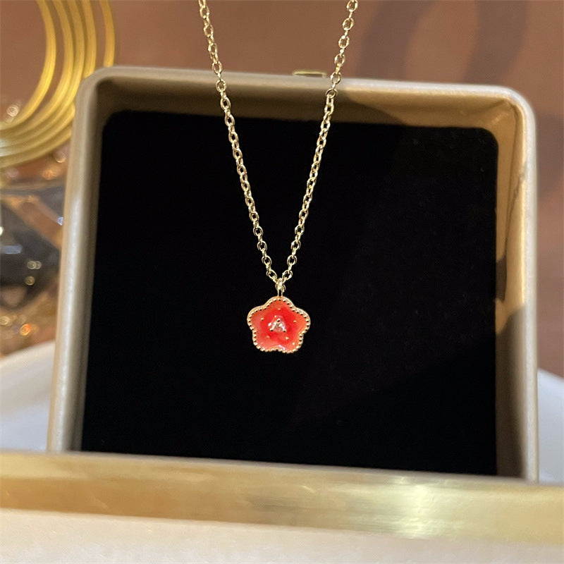 Women's & Men's & Sweet Cool Flower Stars Heart For Niche Design Clavicle Necklaces