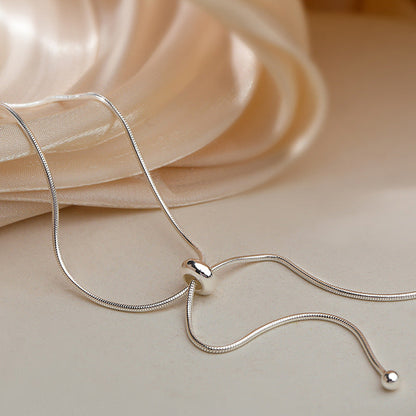 Style Elegant Round Beads Drawstring Design High-grade Sense Necklaces