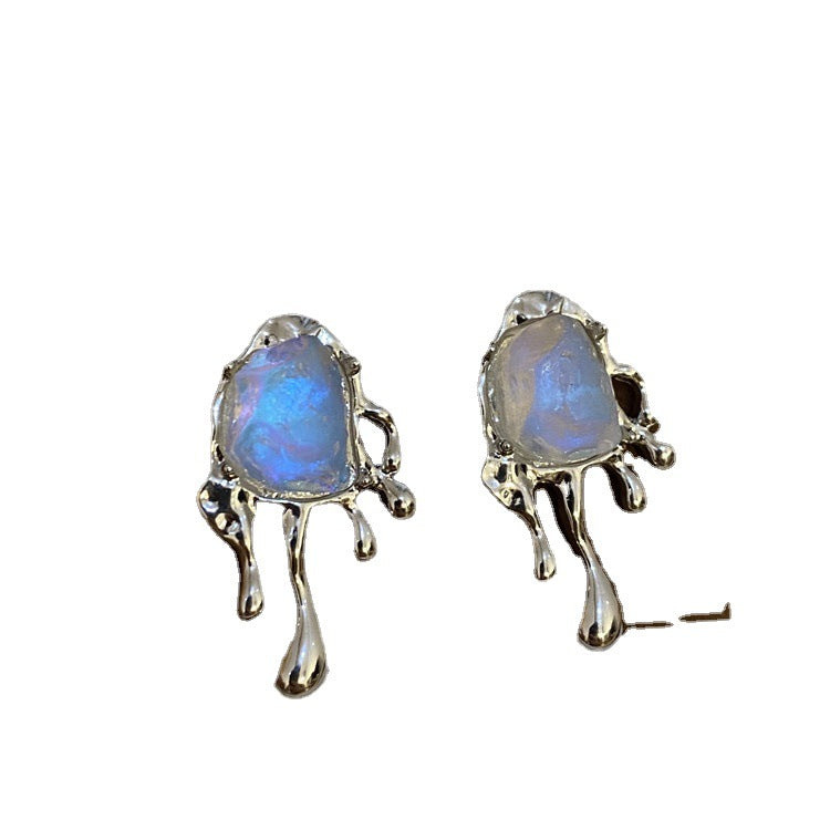 Women's Irregular Geometric Lava Sweet Cool Niche Design Unique Earrings