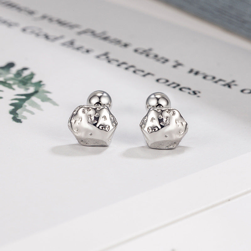 Lava Female Screw Tide Niche Design Earrings