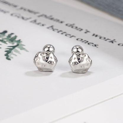 Lava Female Screw Tide Niche Design Earrings