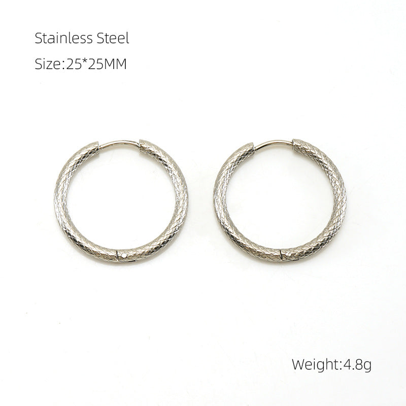 Titanium Steel Batch Flower Ear Clip Earrings