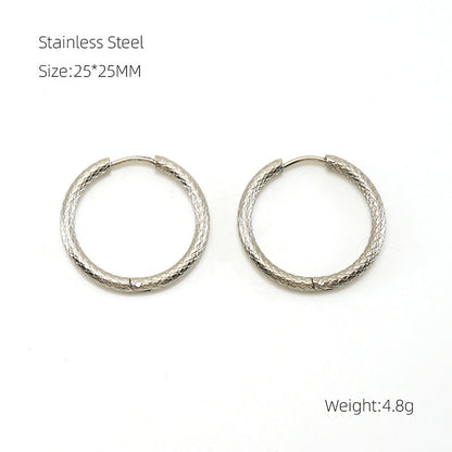 Titanium Steel Batch Flower Ear Clip Earrings