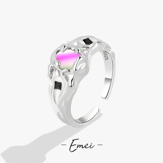 Women's Style Niche Design Inlaid Moonstone Simple Rings