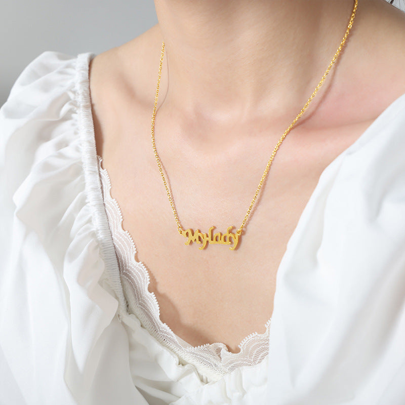 Women's Light Luxury Design Niche Titanium Steel Necklaces