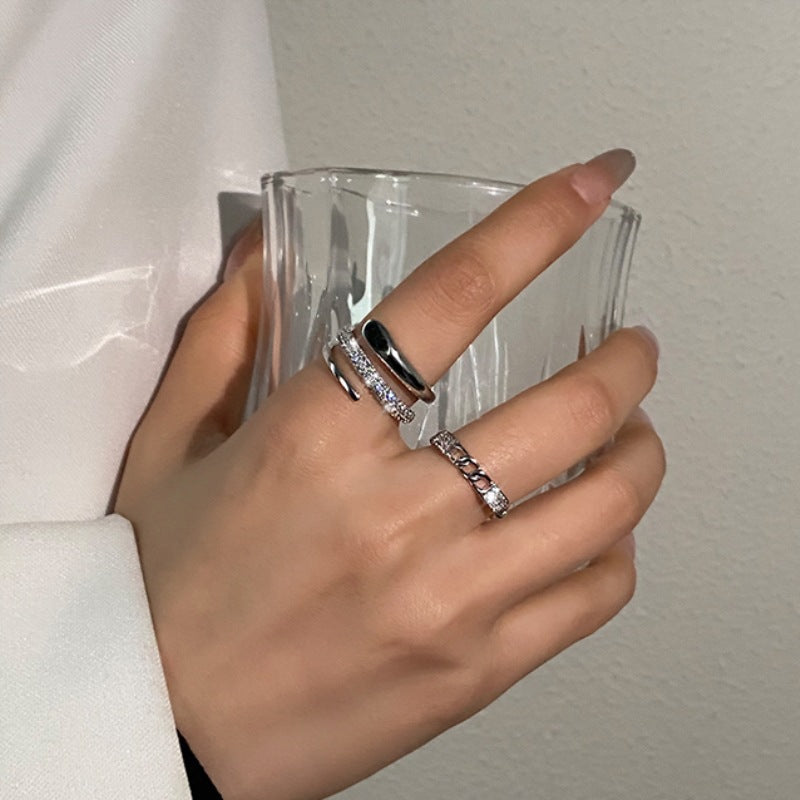 Light Luxury Minority Design Open High Rings