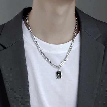 Letter Sterling Sier For Boys Hip Hop Necklaces