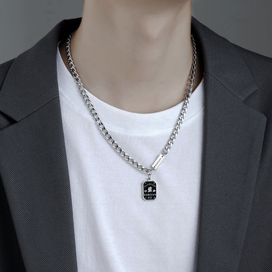 Letter Sterling Sier For Boys Hip Hop Necklaces
