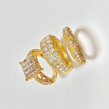 Fashion Three-piece Set Diamond Couple Hand Jewelry The Legend Rings