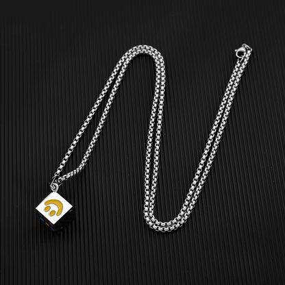 Women's & Men's & Lucky Smiley Face Dice Pendant Necklaces