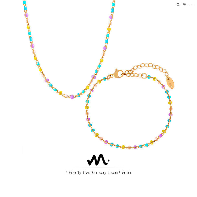 Women's High Sense Simple Handmade Beaded Bead Necklaces