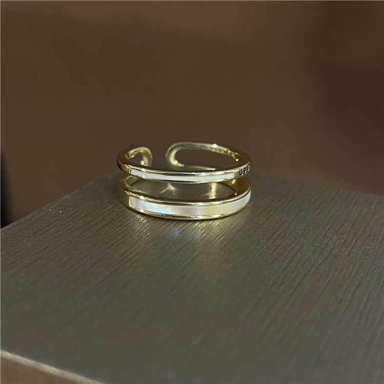 Couple Double Layer Fritillary Simple Niche High Sense Rings