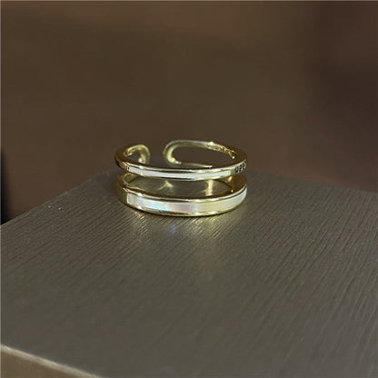 Couple Double Layer Fritillary Simple Niche High Sense Rings