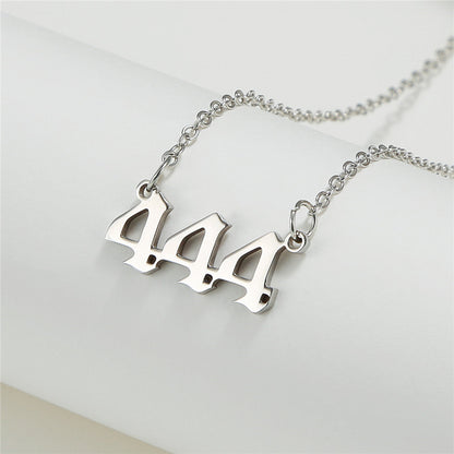 Titanium Steel Angel Digital Female Number Necklaces