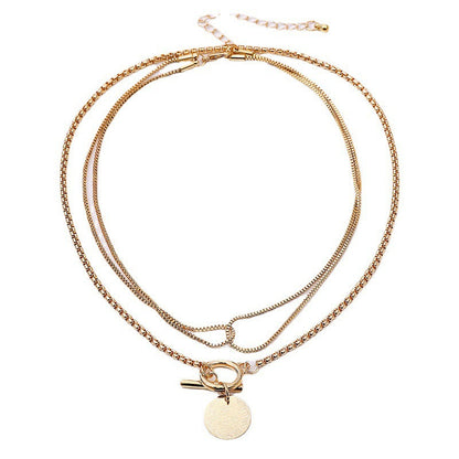 Women's Simple Buckle Pendant For Design Sweater Necklaces