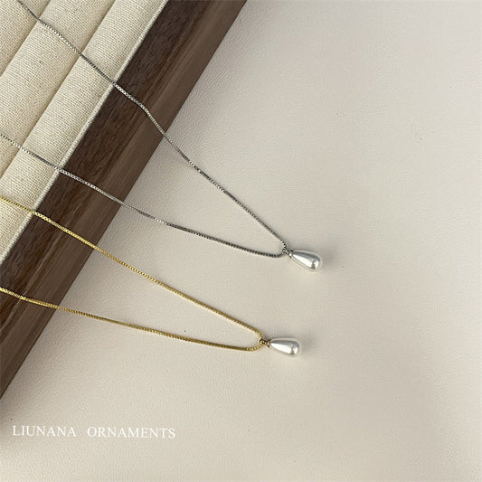 Women's Cold Style Water Drop Pendant Temperament Wild Niche Gold Necklaces