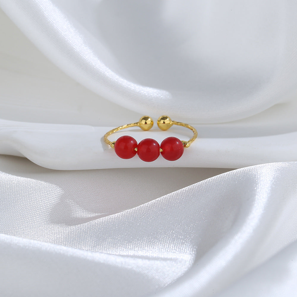 Finger Female Golden Atmosphere Shell Pearls Rings