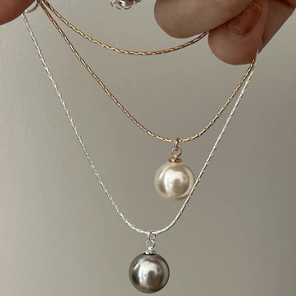 Pearl Pendant Female Niche Retro Personality Necklaces