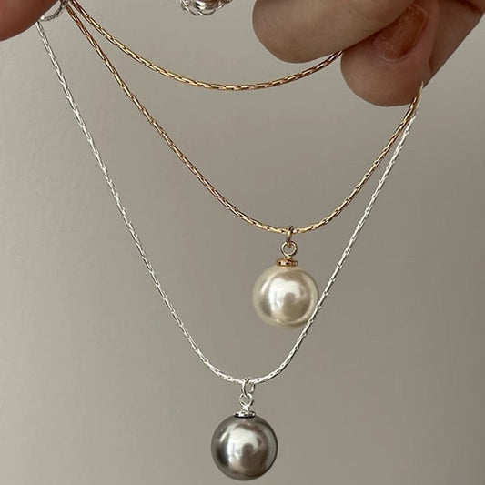 Pearl Pendant Female Niche Retro Personality Necklaces