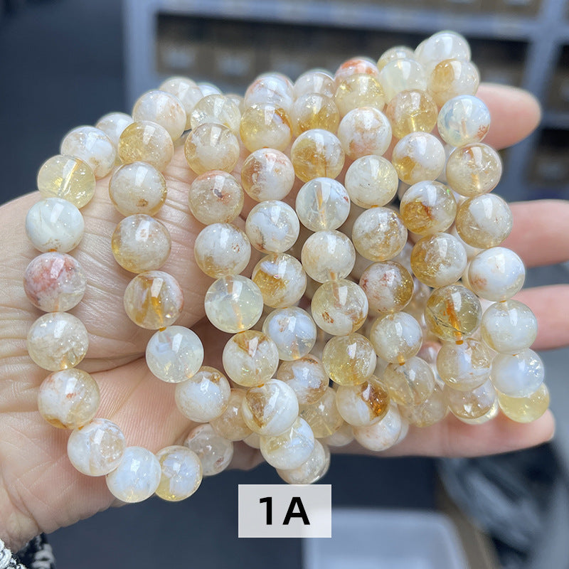 Women's Jewelry Natural Citrine Fresh Round Beads Bracelets