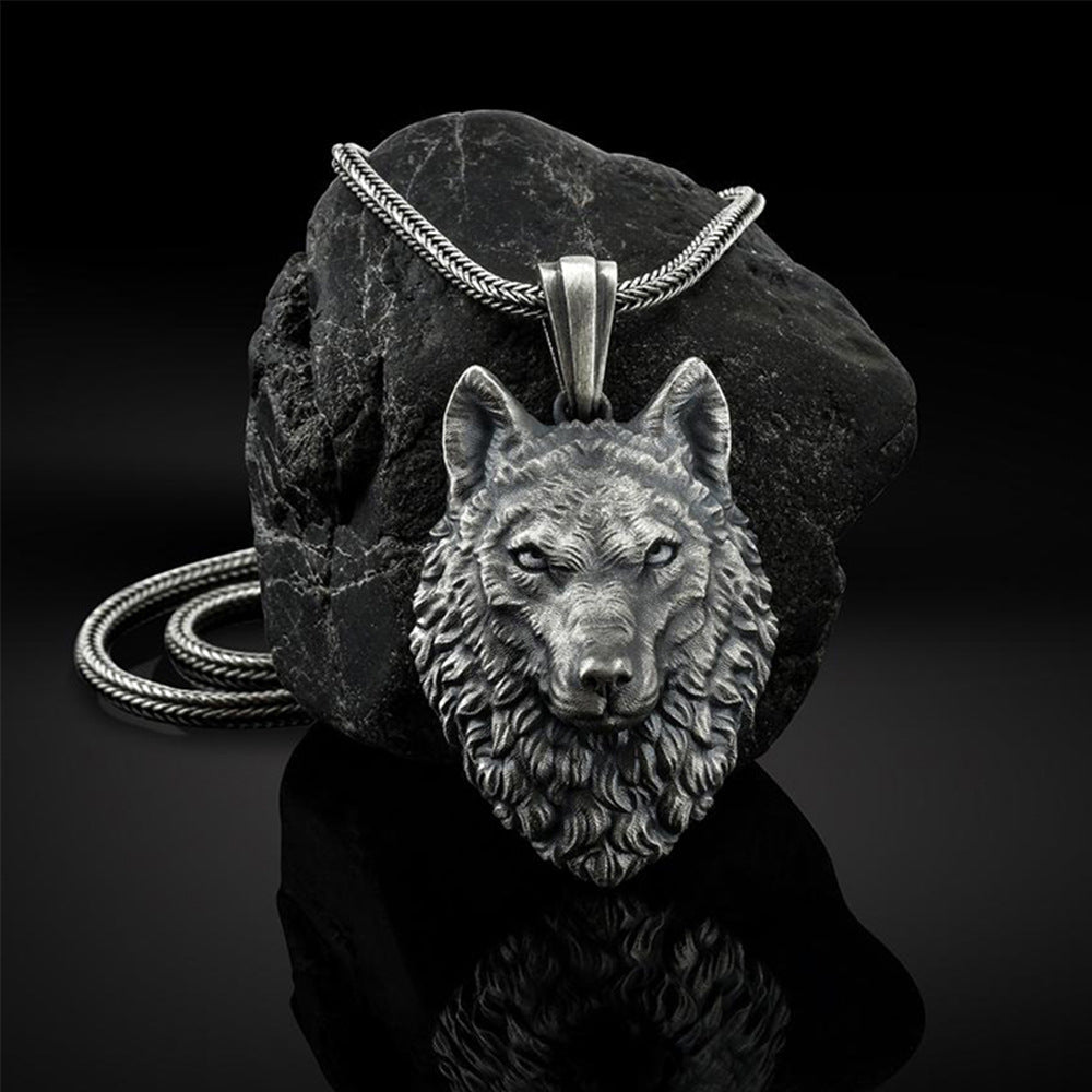 Women's & Men's & Hip Hop Wolf Head Pendant Necklaces