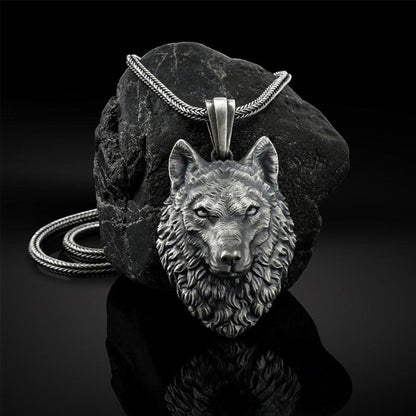 Women's & Men's & Hip Hop Wolf Head Pendant Necklaces