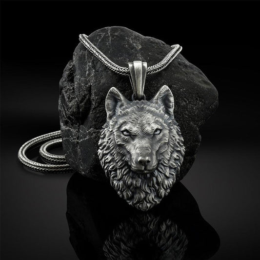Women's & Men's & Hip Hop Wolf Head Pendant Necklaces