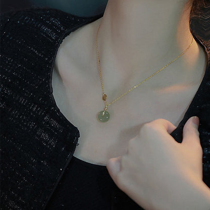 Buckle Temperament National Style Design Sense Jasper Clavicle Necklaces