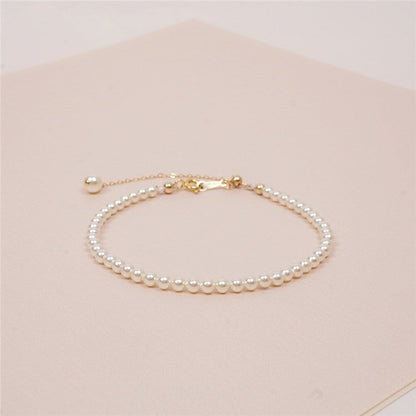 Women's Mini Small Pearl Slim Gilded Sweet And Bracelets
