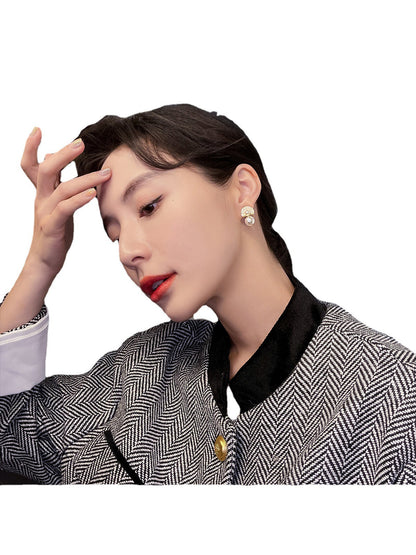 Women's Pearl Full Diamond High-grade Trendy Elegant Rings