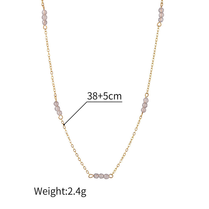 Steel Pearl Design Twin Sweater Chain Necklaces