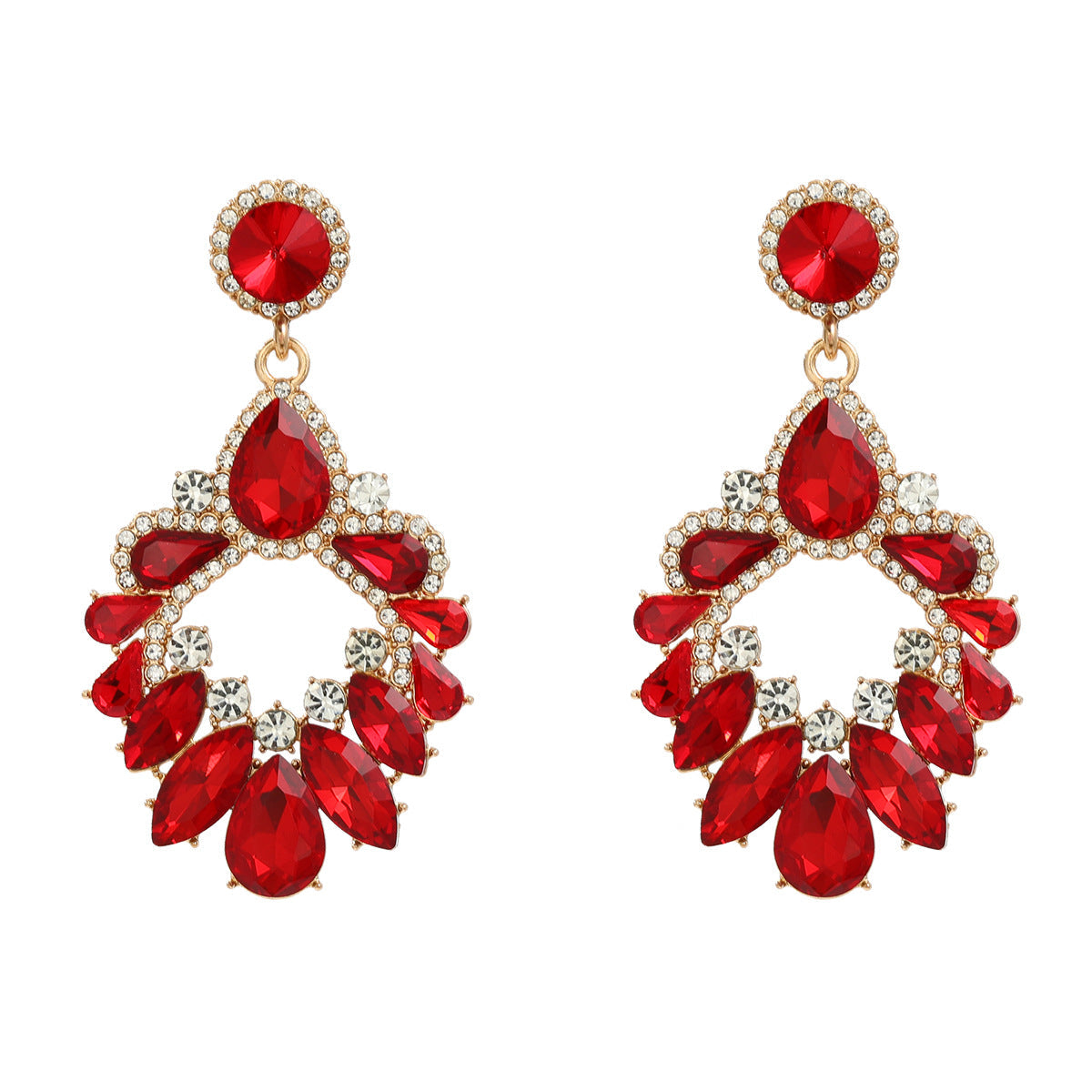 Women's Crystals Exaggerated Rhinestone Full Diamond Bohemian Earrings