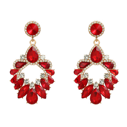 Women's Crystals Exaggerated Rhinestone Full Diamond Bohemian Earrings