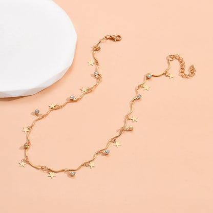 Pentagram Ball Pendant Clavicle Chain Affordable Necklaces