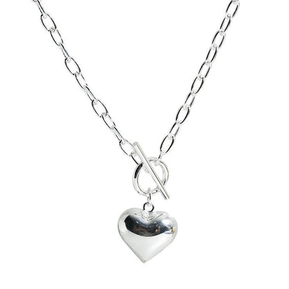 Love Heart Buckle Cool Earth Disco Necklaces